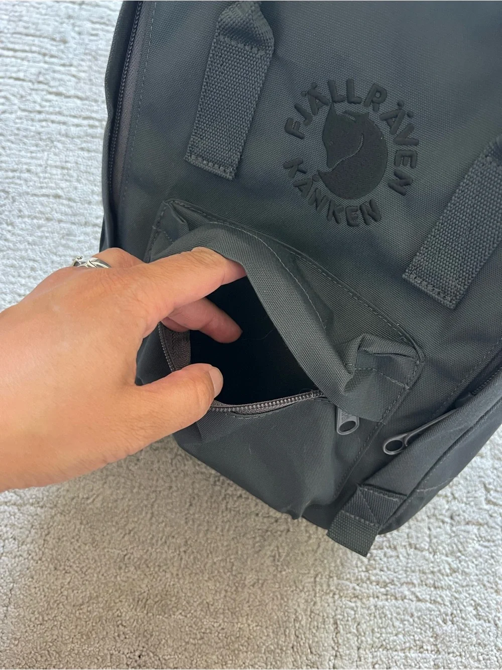 Fjallraven Mini Charcoal Grey Backpack